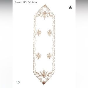 Brand new beaded lace table runner 14x54